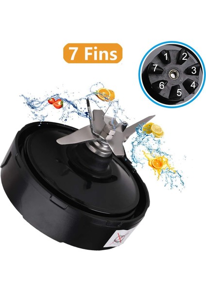 Nutri Ninja Blender Değişimi Için 7 Kanatlı Alt Çıkarıcı Bıçağı (Yurt Dışından)