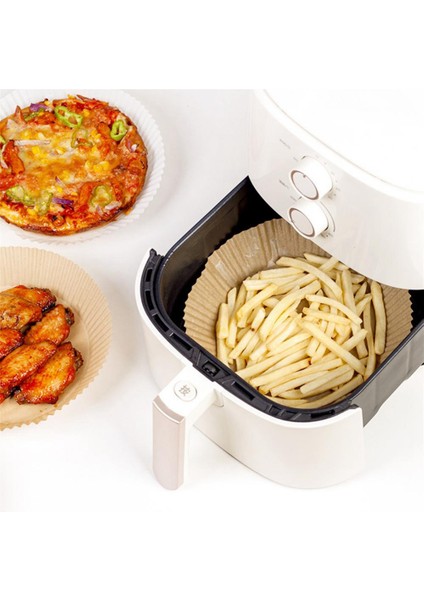 120PCS Hava Fritöz Kağıdı Tek Kullanımlık Yapışmaz Yuvarlak Fırın Tavası Yağ Geçirmez (Yurt Dışından)