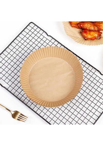 120PCS Hava Fritöz Kağıdı Tek Kullanımlık Yapışmaz Yuvarlak Fırın Tavası Yağ Geçirmez (Yurt Dışından)
