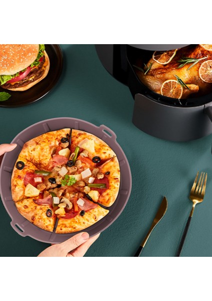 Hava Fritöz Silikon Tencere, Hava Fritöz Gömlekleri Için, Yuvarlak Silikon Sepet (Yurt Dışından)
