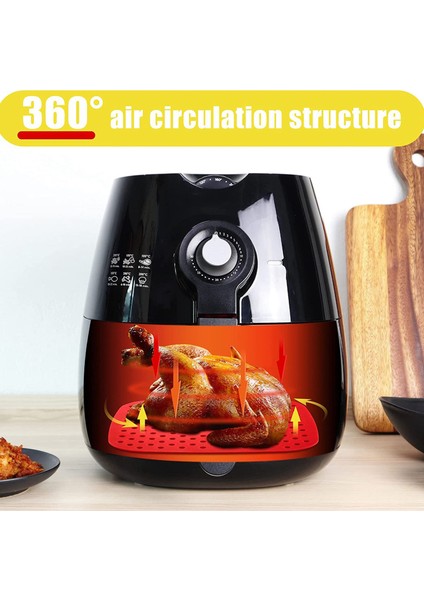 8.5 Inç Silikon Hava Fritöz Sepeti Paspasları, Cosori, Nuwave, Chefman, Dash Için (Yurt Dışından)