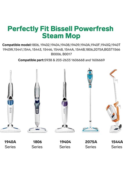 Bissell 1940 1544 2075 1440 1806 Serisi Için 4'lü Buharlı Paspas Pedleri (Yurt Dışından) fiyatları