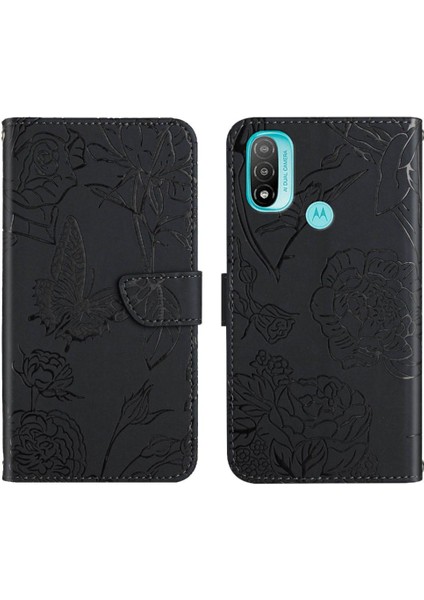 Motorola E20/E30/E40 Anti-Damla Koruma Pu Deri Kapak Çevirin (Yurt Dışından)