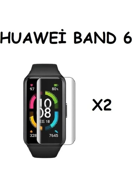 Huawei Band 6 Uyumlu (2 Adet) Ekran Koruyucu Nano Jelatin