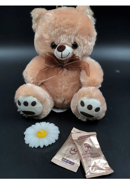 Sevgiliye Arkadaşa Hediye Seti 14 Şubat Sevgililer Günü Sevimli Peluş Ayıcık Papatyamum Türkkahvesi