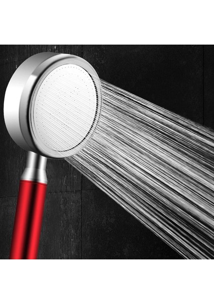 Duş Başlığı Kırmızı Stil Li Alüminyum Banyo Duş Başlığı Basınç Yükseltici Su Tasarrufu Banyo Teknik Isı Yalıtımı Duş Başlığı Yağış (Yurt Dışından)