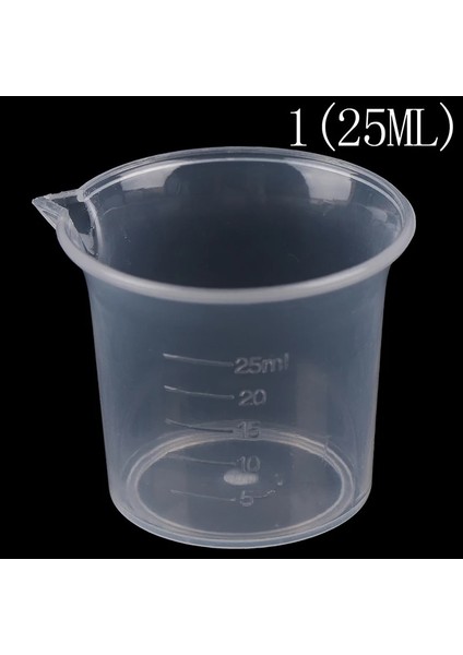 25ML 2 Adet Stil ml Plastik Dereceli Ölçme Kabı Sıvı Konteyner Epoksi Relicone Yapma Aleti Şeffaf Karıştırma Kabı (Yurt Dışından)