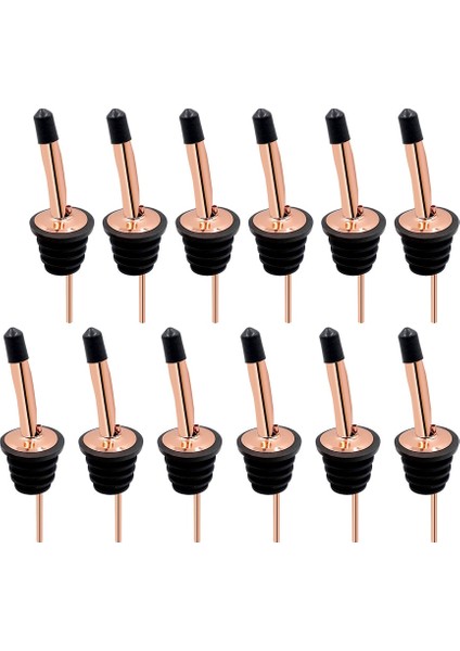 Floresan Yeşil Tarzı 12'li Paket Paslanmaz Çelik Klasik Şişe Dökücüler Konik Ağızlı - Kauçuk Toz Kapaklı Likör Dökücüler (Yurt Dışından) fiyatları