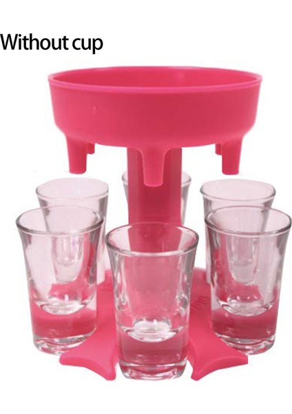 Kırmızı Stil Alkol Dispenseri 6 Shot Cam Şarap Viski Bira Dispenseri Tutucu Noel Ev Partisi Bar Shot Cam Için Içme Oyunları Araçları (Yurt Dışından)