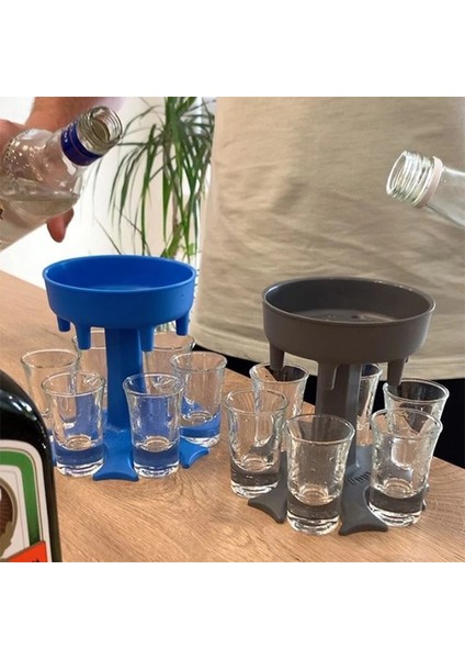 Pembe Tarzı 6 Shot Cam Dispenseri ve Tutucu Şarap Viski Bira Dispenseri Raf Bar Aksesuarı Içme Partisi Oyunları Dispenser Içme Araçları (Yurt Dışından) fiyatları