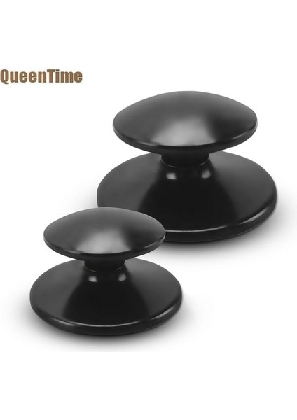 2 Adet Tarzı Queentime Ot Kapak Düğmesi Mutfak Değiştirme Düğmesi Tencere Kapağı Siyah Tava Kapağı Kolu Plastik Tencere Aksesuarları Evrensel (Yurt Dışından)