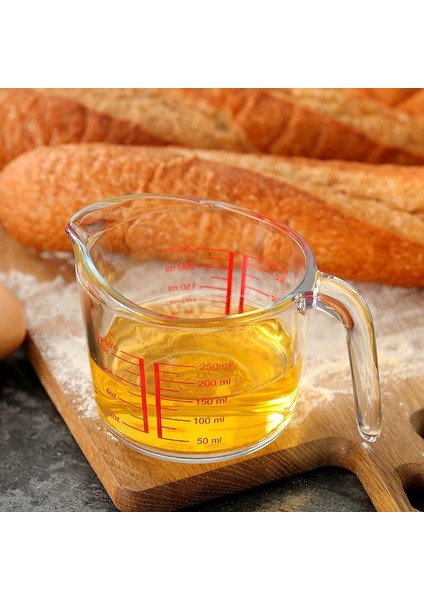 1000ML Tarzı 250ML 500ML L Temperli Şeffaf Cam Ölçme Fincan Dereceli Ölçme Fincan Dereceli Fincan Su Bardağı Mutfak Pişirme (Yurt Dışından) indirimleri