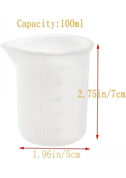 Turuncu Tarzı Adet ml Şeffaf Plastik Dereceli Ölçme Fincan Şeffaf Karıştırma Kapları Sıvı Saplı Konteyner Yapımı Mutfak Aletleri (Yurt Dışından) indirimleri