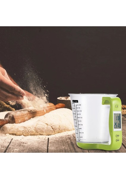 C4 Stili Büyük Kapasiteli Ölçme Fincan Dijital Elektronik Mutfak Terazileri Gıda Su Pişirme Ölçme Fincanları Ölçeği Sıcaklık Ölçme Fincan (Yurt Dışından) indirimleri