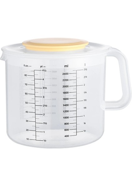 Beyaz Stil Sıcak Plastik Ons Ölçme Kapları ve Kapaklı Pişirme Karıştırma Sürahi Sıvı Ölçme Sürahileri Sıçrama Korumalı ml Kavanoz (Yurt Dışından)