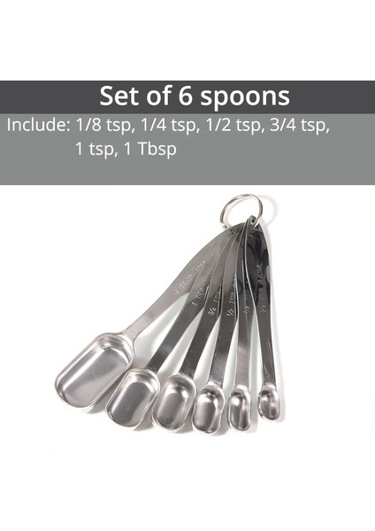 Siyah Stil Ölçü Kapları ve Kaşık Seti - Kuru ve Sıvı Malzemeler Için Premium Paslanmaz Çelik Ölçü Kapları ve Ölçü Kaşıkları (Yurt Dışından)