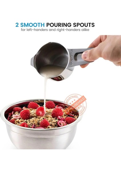 Siyah Stil Ölçü Kapları ve Kaşık Seti - Kuru ve Sıvı Malzemeler Için Premium Paslanmaz Çelik Ölçü Kapları ve Ölçü Kaşıkları (Yurt Dışından) fırsatları