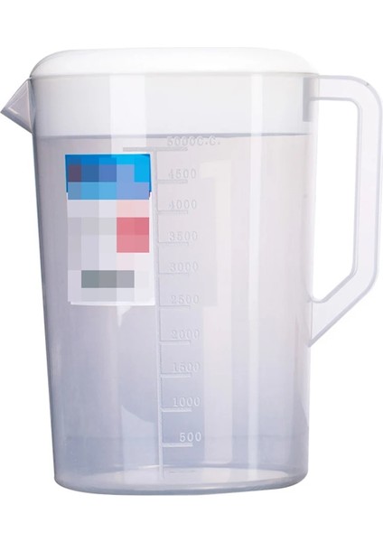 5000ML Tarzı 1 Adet Ölçme Su Isıtıcısı Ölçekli Içecek Saklama Kabı Kapaklı Isıya Dayanıklı Soğuk Su Sürahisi Plastik Suyu Sürahi L (Yurt Dışından)