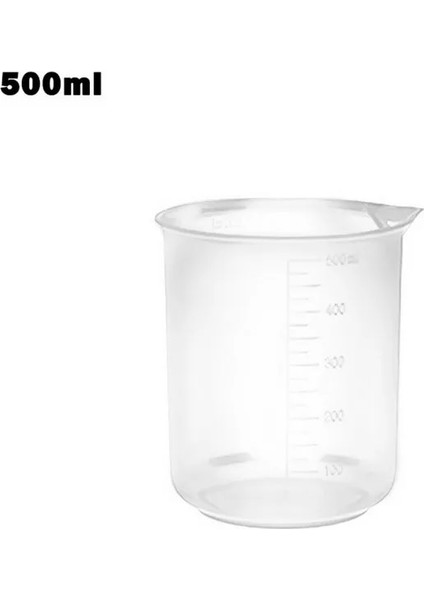 1 Adet 500ML Tarzı Şeffaf Plastik Dereceli Ölçme Fincan Mutfak ve Bar Malzemeleri Pişirme Kabı Sıvı Sapsız Ölçme Fincan (Yurt Dışından)