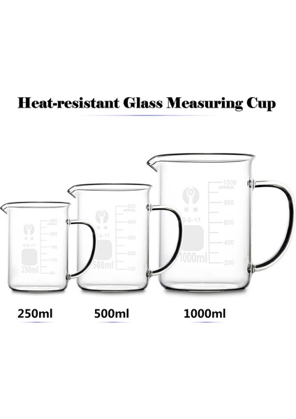 250ML Tarzı Çeşitleri Isıya Dayanıklı Cam Beher Mezun Ölçme Fincan Sürahi Ölçekli Pişirme Kabı Pişirme Sıvısı Dökün Emzik Laboratuvarı (Yurt Dışından) fiyatları