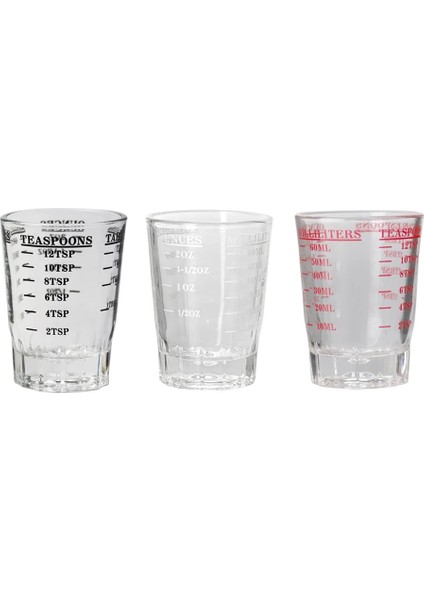 Kırmızı 60ML Tarzı ml Cam Ölçme Fincan Espresso Shot Cam Sıvı Cam Ons Bardak Ölçekli Mutfak Ölçü Aleti Malzemeleri (Yurt Dışından) modelleri