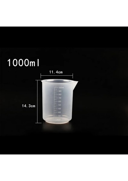 1000ML Tarzı Ölçme Fincan ml Premium Şeffaf Plastik Dereceli Silikon Bardak Sapsız Dökme Musluğu Mutfak Aleti (Yurt Dışından)