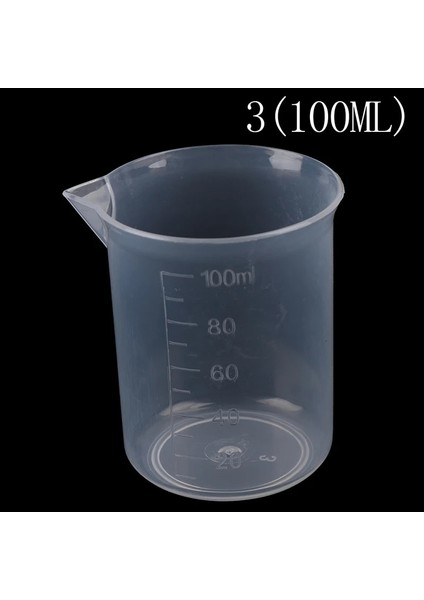 Bej Tarzı ml Plastik Dereceli Ölçme Kabı Sıvı Konteyner Epoksi Relicone Yapma Aleti Şeffaf Karıştırma Kabı (Yurt Dışından)