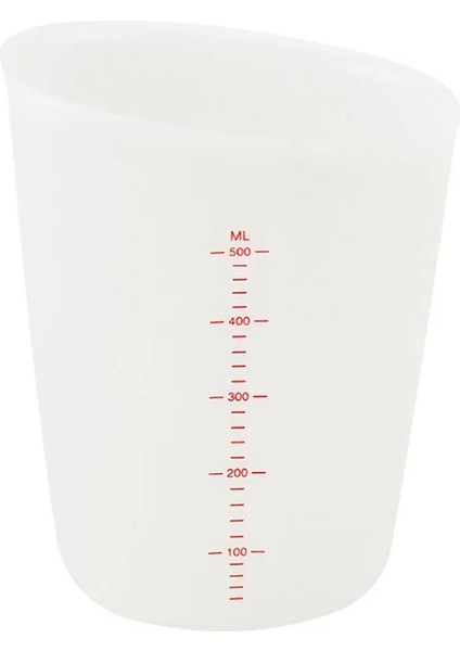 500ML-BEYAZ Stil Silikon Dünya ml Silikon Ölçme Fincan Çift Ölçekli Yumuşak Ölçme Fincan Süt Fincan Pişirme Araçları El Yapımı Dıy Ölçme Fincan (Yurt Dışından)