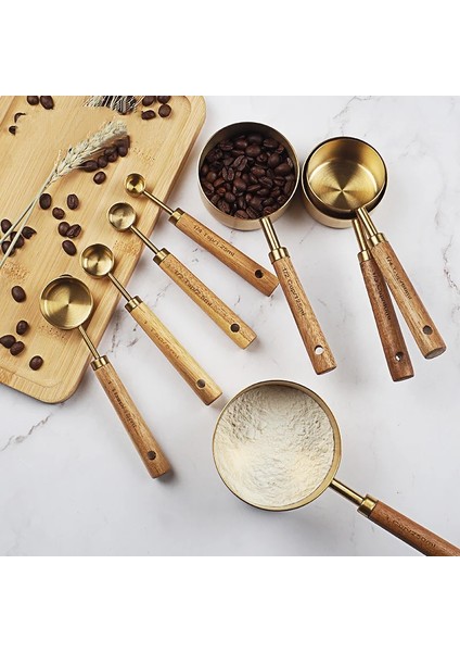 4 Adet Büyük A Tarzı Paslanmaz Çelik Ölçme Fincan Ölçme Kaşığı Kwooden Kolu Itchen Pişirme Araçları Barmenlik Ölçeği Ölçme Kaşığı Seti (Yurt Dışından) fırsatları
