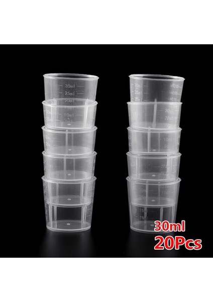 30ML Tarzı ml Şeffaf Plastik Ölçü Kapları Sıvıları ve Numuneleri Ölçmek Için Sıvı Ölçü Kabı Ölçü Kapları (Yurt Dışından)