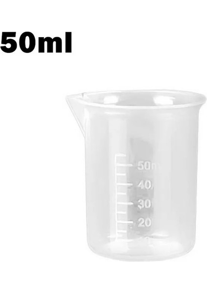 1 Adet 50ML Tarzı Plastik Mezun Ölçme Fincan Mutfak Bar Malzemeleri Kolu Olmadan Sıvı Konteyner Pişirme Kabı Aracı Şeffaf Karıştırma Fincan (Yurt Dışından)