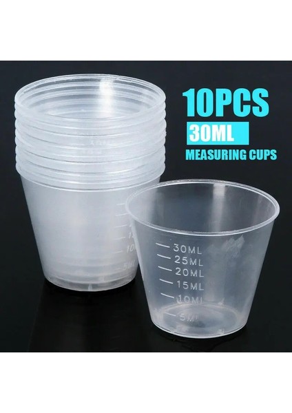 10X 30ML Ölçme Bardakları Plastik Tek Kullanımlık Sıvı Konteyner Ev Mutfak Aleti (Yurt Dışından)