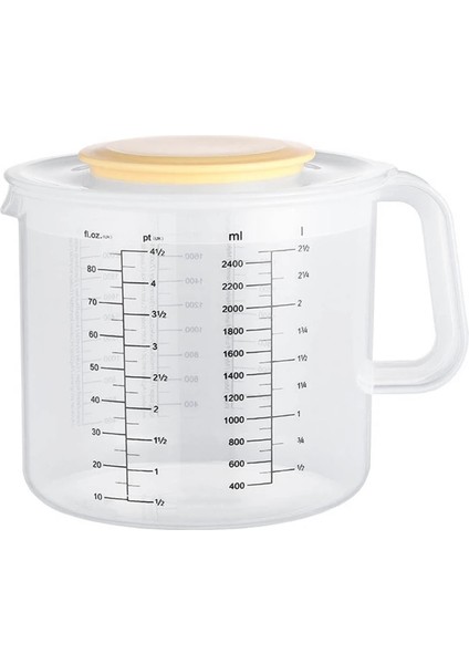 2.5l Pişirme Ölçme Kabı Tartı Kapaklı Karıştırma Kabı Şeffaf Plastik Karıştırma Kabı (Yurt Dışından)