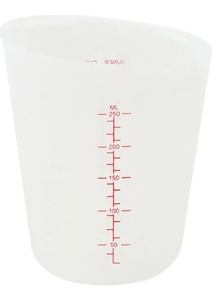 250ML-BEYAZ Stil Silikon Dünya ml Silikon Ölçme Fincan Çift Ölçekli Yumuşak Ölçme Fincan Süt Fincan Pişirme Araçları El Yapımı Dıy Ölçme Fincan (Yurt Dışından)