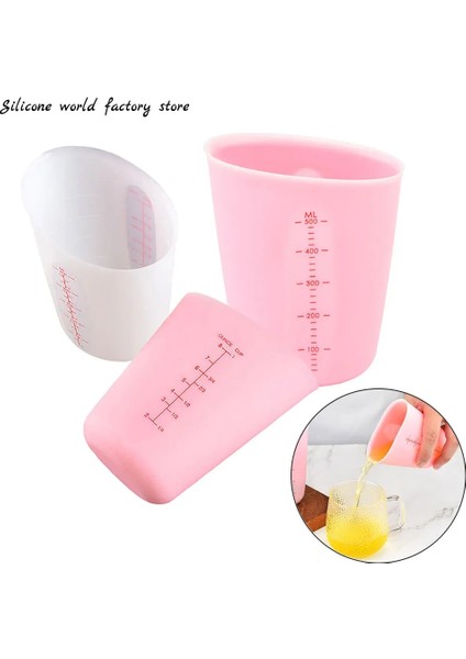 250ML-BEYAZ Stil Silikon Dünya ml Silikon Ölçme Fincan Çift Ölçekli Yumuşak Ölçme Fincan Süt Fincan Pişirme Araçları El Yapımı Dıy Ölçme Fincan (Yurt Dışından) fırsatları