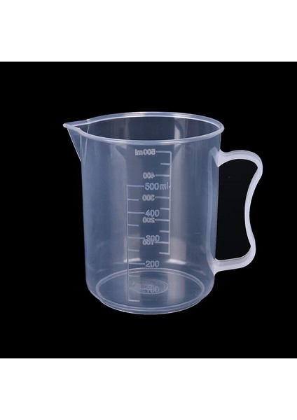 1 Adet 500ML Tarzı Adet ml Şeffaf Plastik Dereceli Ölçme Fincan Şeffaf Karıştırma Kapları Sıvı Saplı Konteyner Yapımı Mutfak Aletleri (Yurt Dışından)