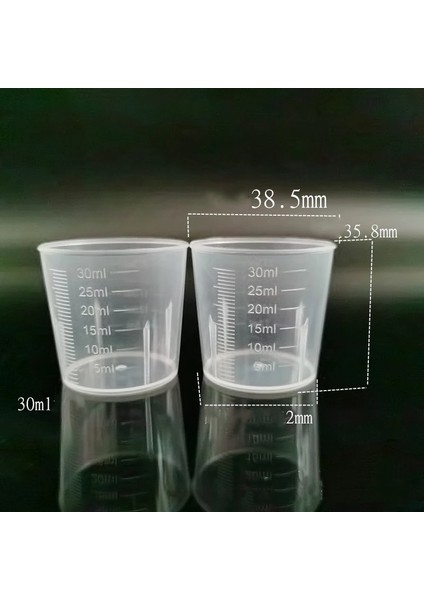 100ML Tarzı 3 Parça Şeffaf Ölçme Bardakları Mutfak Mezun Ölçme Karıştırma Fincan Yapma Aracı Pirinç Sıvı Ölçme Fincan Plastik Dıy Karıştırma Fincan (Yurt Dışından)
