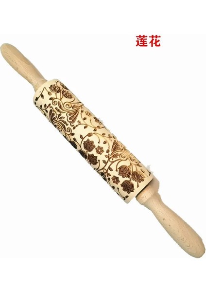 Lotus Stili Kalp Gül Çiçek Lazer Gravür Baskı Oklava Rulo Kabartma Fondan Bisküvi Kurabiye Oklava Pişirme Aleti (Yurt Dışından)