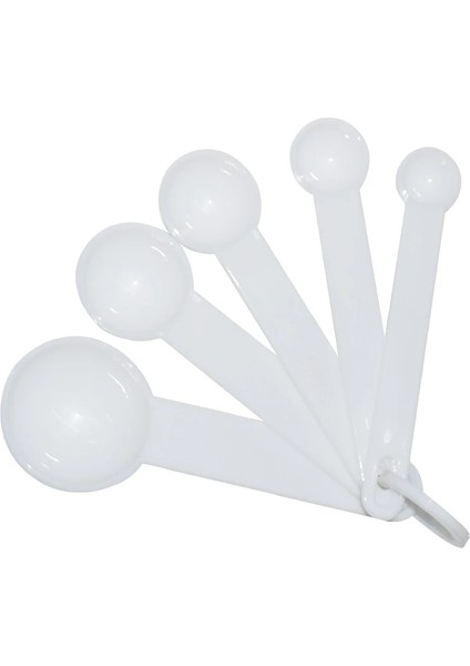 Beyaz Kaşık Stili Et 7color Plastik Ölçme Fincanları Ölçme Kaşıkları Ölçekli Mutfak Pişirme Araçları Kahve Pişirme Için Ölçme Seti Şeker Tuz (Yurt Dışından)