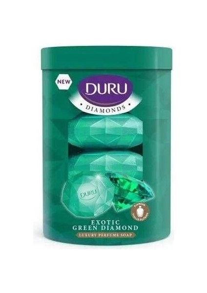 Diamonds Serisi Exotic Green Diamond Güzellik Sabunu 4 x 90 gr x 3 Paket