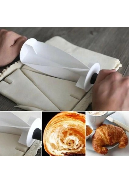 Beyaz Stil Kruvasan Oklava El Yapımı Dıy Kruvasan Kalıp Taşınabilir Mutfak Kolu Ocak Pişirme Aracı (Yurt Dışından) modelleri