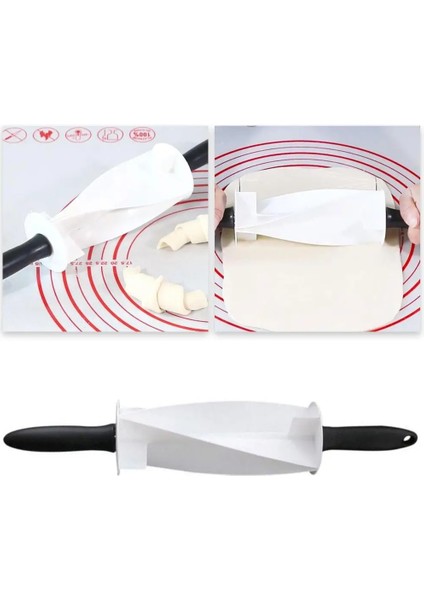 Beyaz Stil Kruvasan Oklava El Yapımı Dıy Kruvasan Kalıp Taşınabilir Mutfak Kolu Ocak Pişirme Aracı (Yurt Dışından) indirimleri