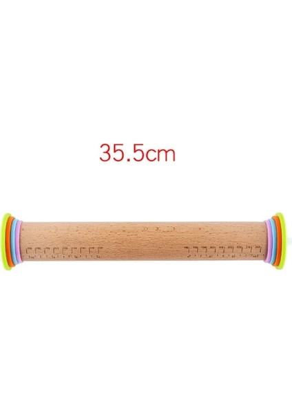 B Tarzı Ayarlanabilir Noel Oklava Mutfak Pişirme Aracı Ahşap Oklava Ölçekli Un Pasta Kurabiye Fondan Hamur Rulo (Yurt Dışından)