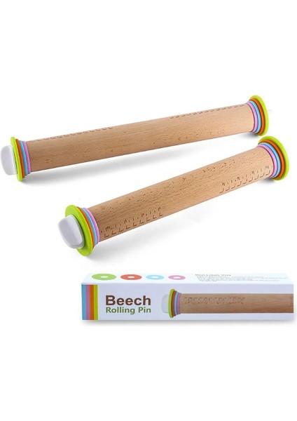 B Tarzı Ayarlanabilir Noel Oklava Mutfak Pişirme Aracı Ahşap Oklava Ölçekli Un Pasta Kurabiye Fondan Hamur Rulo (Yurt Dışından) fiyatları