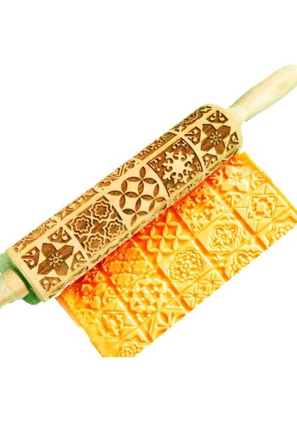 No.1 Tarzı Kalp Gül Çiçek Lazer Gravür Baskı Oklava Rulo Kabartma Fondan Bisküvi Kurabiye Oklava Pişirme Aleti (Yurt Dışından)