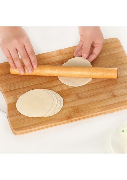 15X1.8CM Tarzı 4 Boyut Ahşap Oklava Makarna Köfte Yapmak Fondan Bisküvi Kek Araçları Pasta Rulo Hamur Rulo Mutfak Pişirme Aksesuarları (Yurt Dışından)
