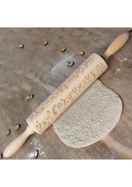 Müzik Desen Stili Müzikli Pasta Oklava Not Kabartma Ahşap Oklava Dıy Pişirme Kurabiyeleri Oyulmuş Stencil Kek Hamuru Desenli Rulo (Yurt Dışından) modelleri