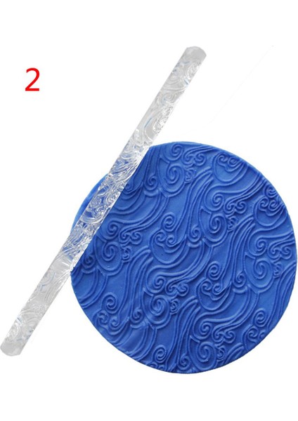 No.2 Tarzı 15 Tipi Akrilik Oklava Tasarlanmış Fondan Kek Izlenim Haddeleme Astry Rulo Kabartma Pişirme Araçları Mutfak Aksesuarları (Yurt Dışından)