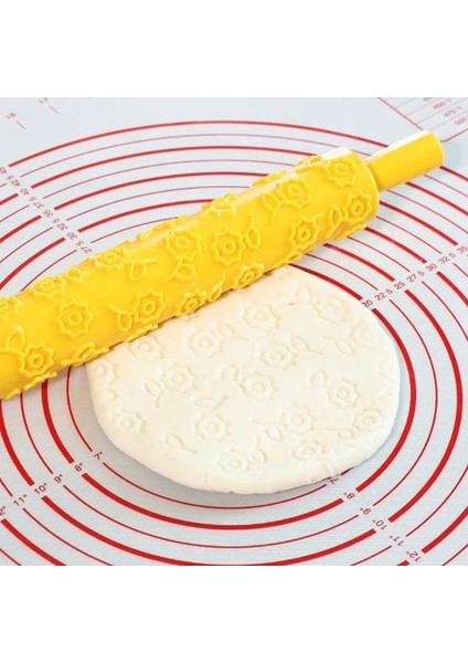 No.4 Tarzı Mutfak Aksesuarları Mutfak Pişirme Plastik Oklava Desenli Kurabiye Araçları Hamur Fondan Rulo Kek Pizza Pasta Rulosu (Yurt Dışından) modelleri