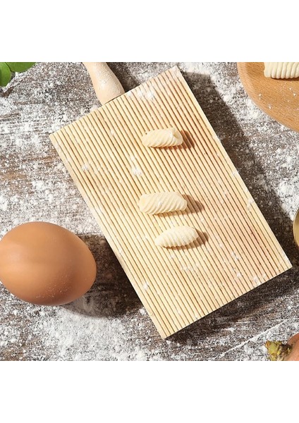 Italyan Fantes Gnocchi Kurulu Ahşap Mutfak Pişirme Aracı Makarna Makinesi Profesyonel Kabartmalı Oklava Oklava (Yurt Dışından)